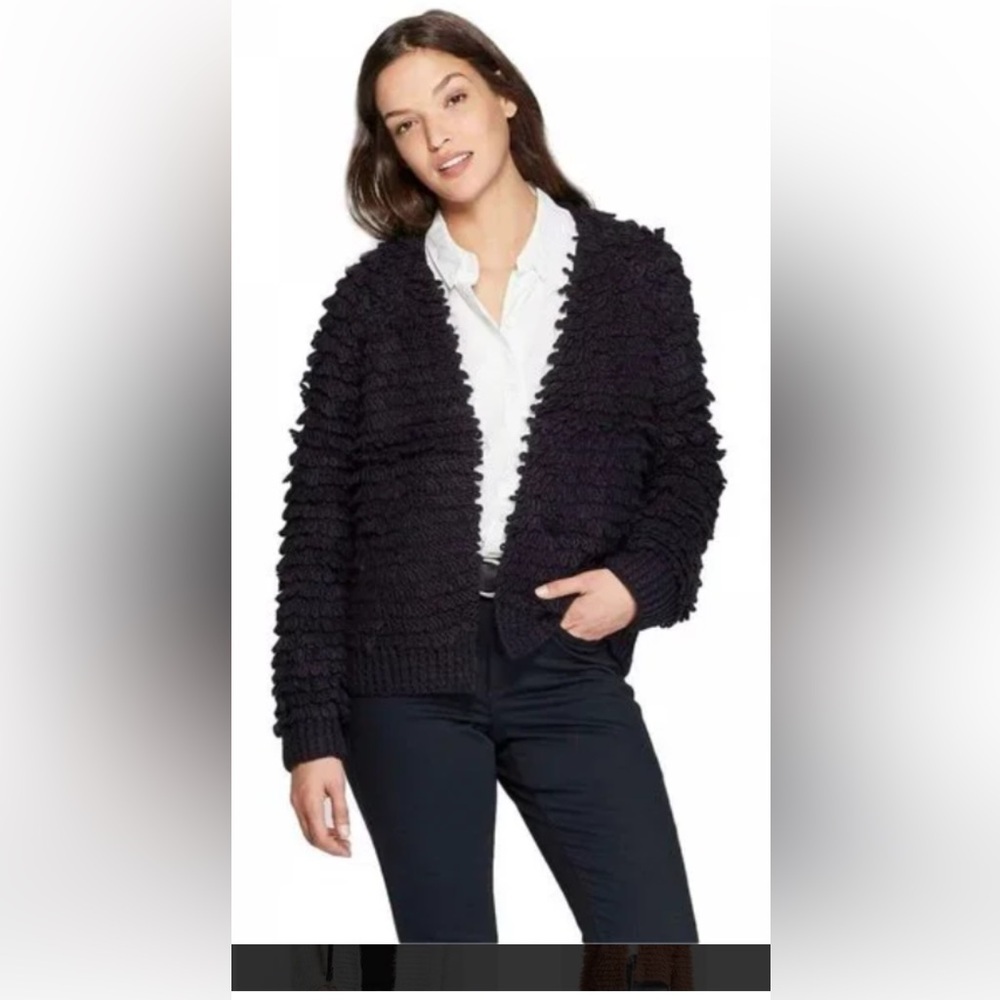 Universal Thread Black Knit Sweater cardigan, Size XL - Picture 2 of 6